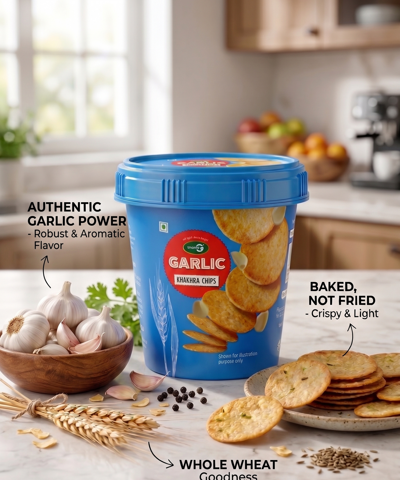 GARLIC KHAKHRA CHIPS